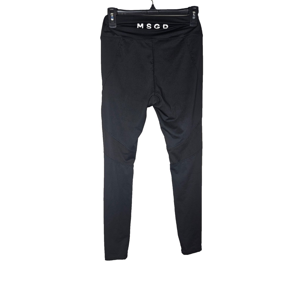 Missguided MSGD Leggings Black Mesh Panel High Rise Stretch Activewear